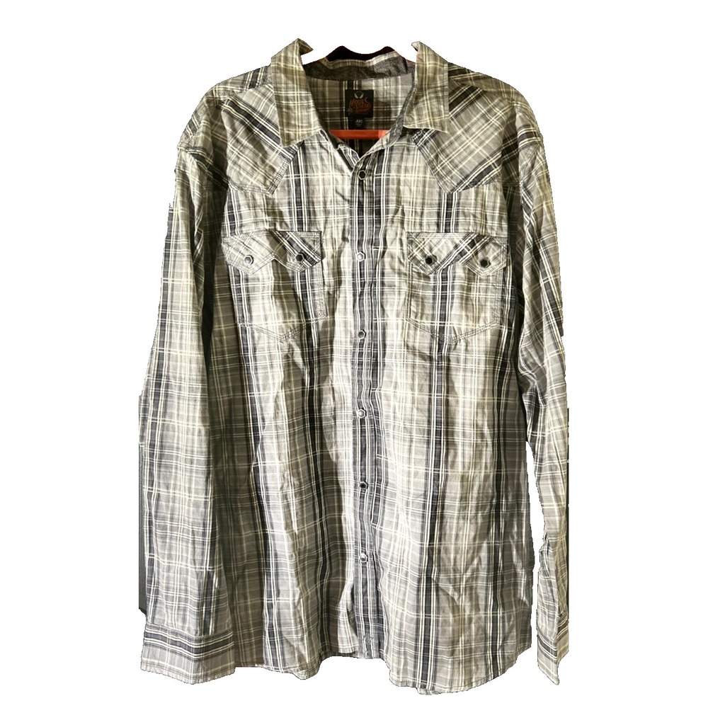 Moon Shine Spirit by Brad‎ Paisley Men's Long Sleeve Shirt Gray and Black XXL - Picture 3 of 13